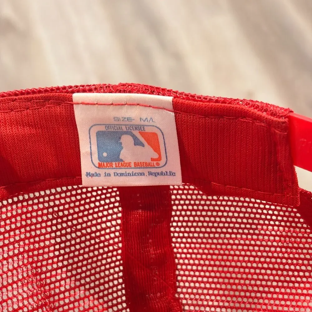 Vintage 90s St Louis Cardinals Hat Snapback Mesh Trucker Style Red Cap MLB
